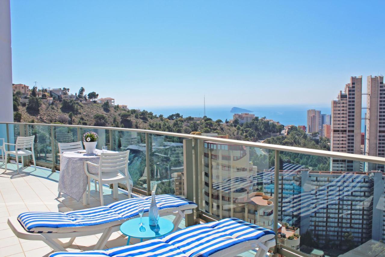 Skyline 20 Apartamento De Lujo Con Terraza Privada Y Vistas Al Mar Μπένιντορμ Εξωτερικό φωτογραφία